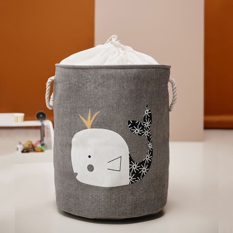 Sipo, kosz na zabawki XXL, wersja premium, zamykany na ściągacz, Wieloryb