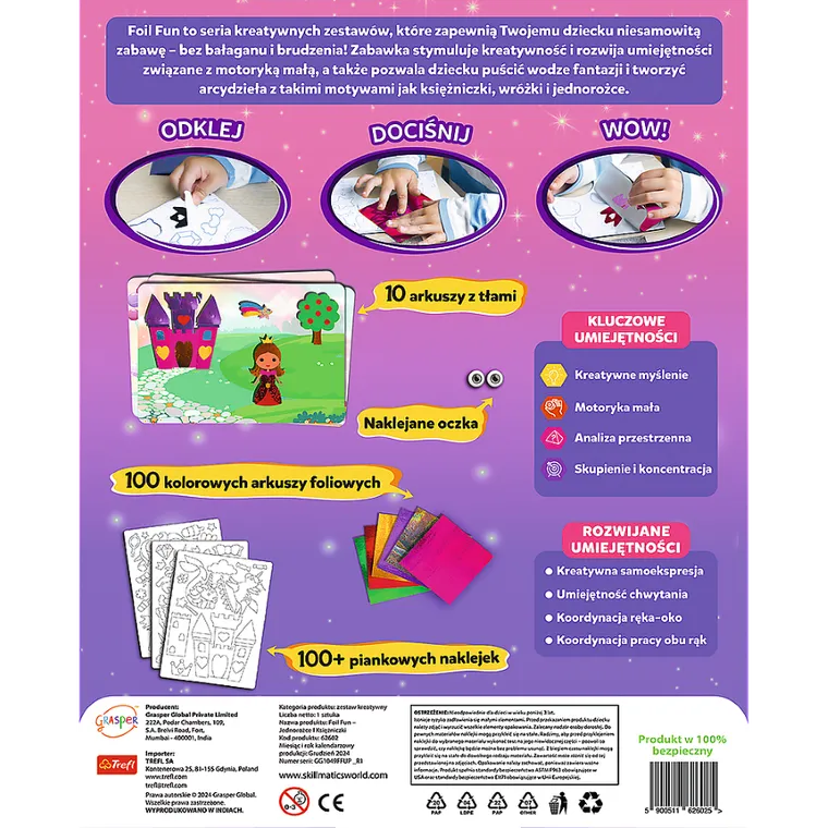 Skillmatics, Foil Fun, Jednorożce i Księżniczki, zestaw artystyczny