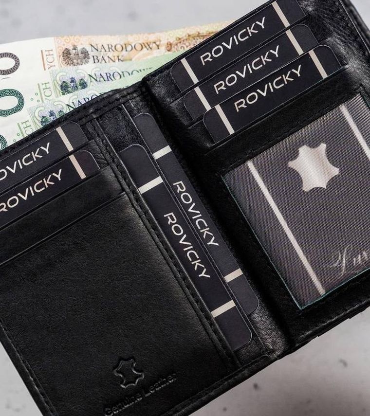 Skórzany portfel męski w średnim rozmiarze, Ronaldo