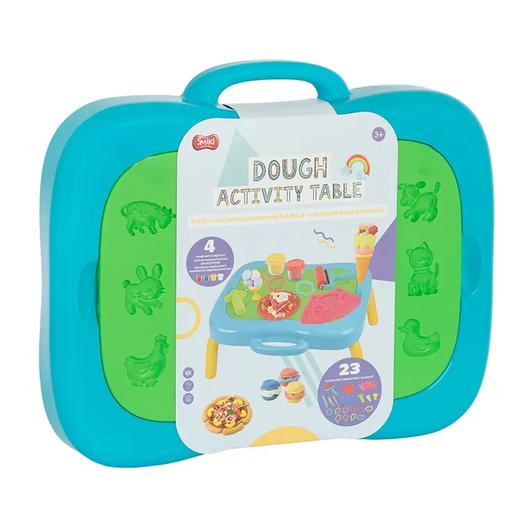 Smiki, stolik z masą plastyczną, 4 kolory i akcesoria