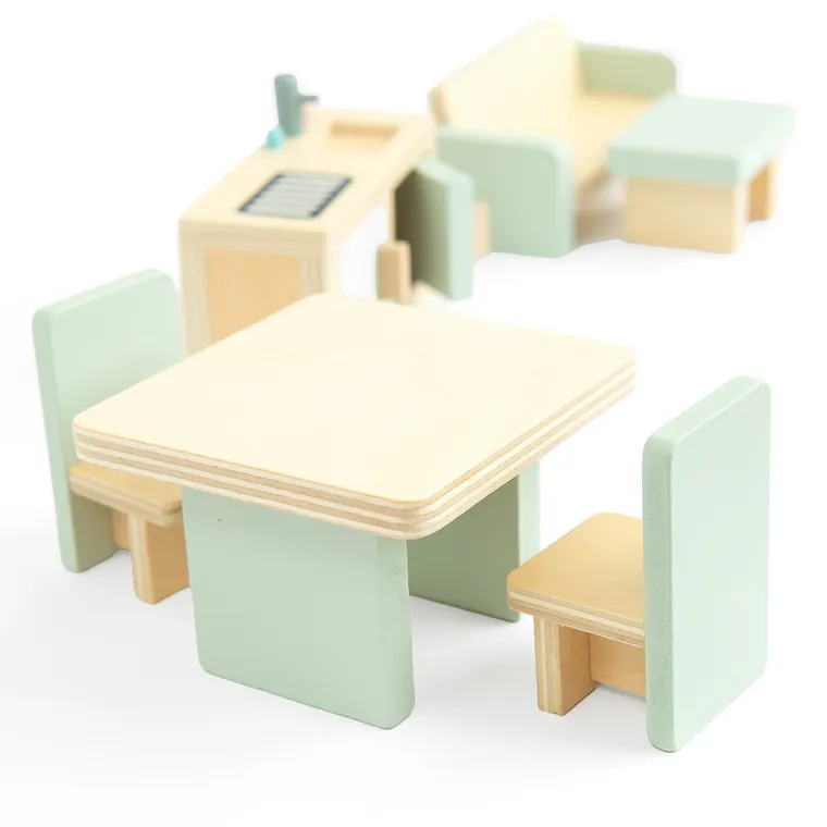 Smiki, Zookabee, drewniany domek dla lalek, 9 elementów