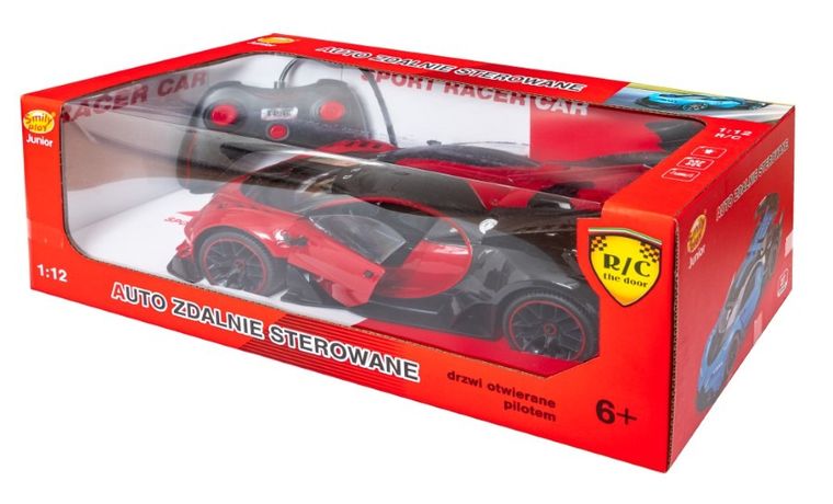 Smily Play, Junior, Auto wyścigowe, pojazd zdalnie sterowany, czerwony, 1:12