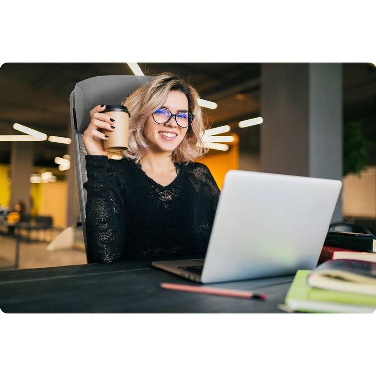 Sofotel, Brema, fotel biurowy z mikrosiatki, szary