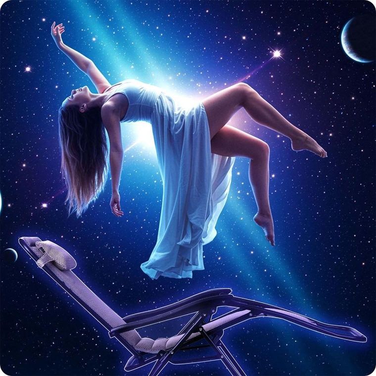 Sofotel, ChillWell Soft, leżak ogrodowy składany z poduszką, szary