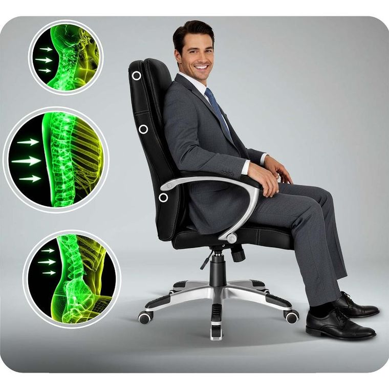 Sofotel, fotel biurowy, obrotowy, czarny