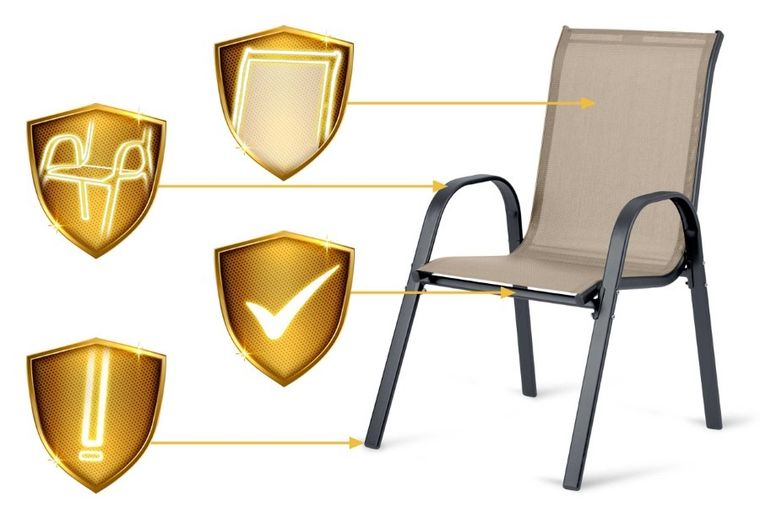 Sofotel, krzesła ogrodowe tekstylne, 4 szt