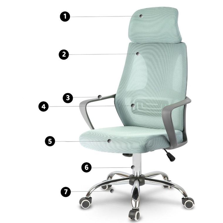 Sofotel, Praga, fotel biurowy, jasnoniebieski