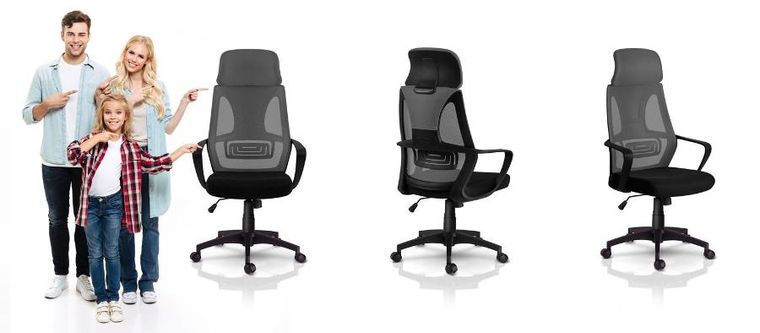 Sofotel, Praga, fotel biurowy, szary