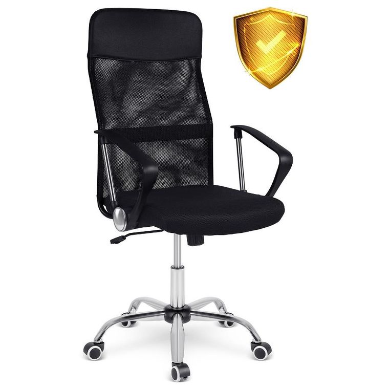 Sofotel, Tamar, fotel biurowy z mikrosiatki, czarny