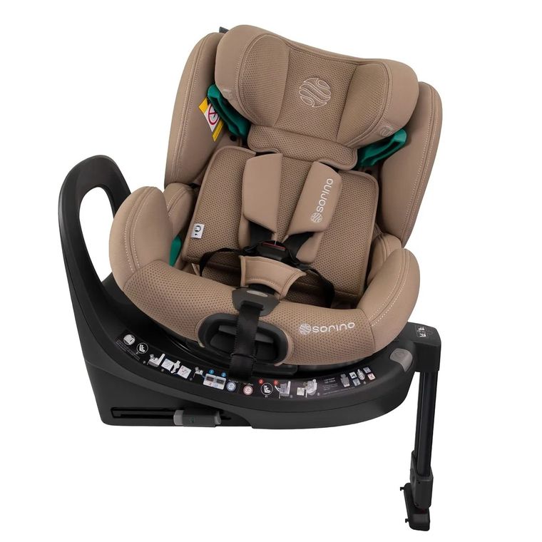 Sorino, Aurora, fotelik samochodowy z bazą, 360°, mocha, 40-150 cm