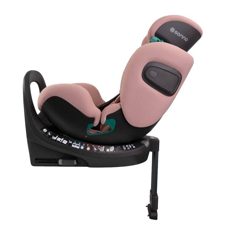 Sorino, Aurora, fotelik samochodowy z bazą, 360°, pink, 40-150 cm