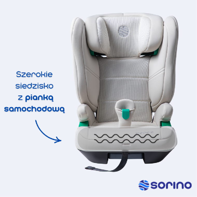 Sorino, Ceres, fotelik samochodowy, beige, 100-150 cm