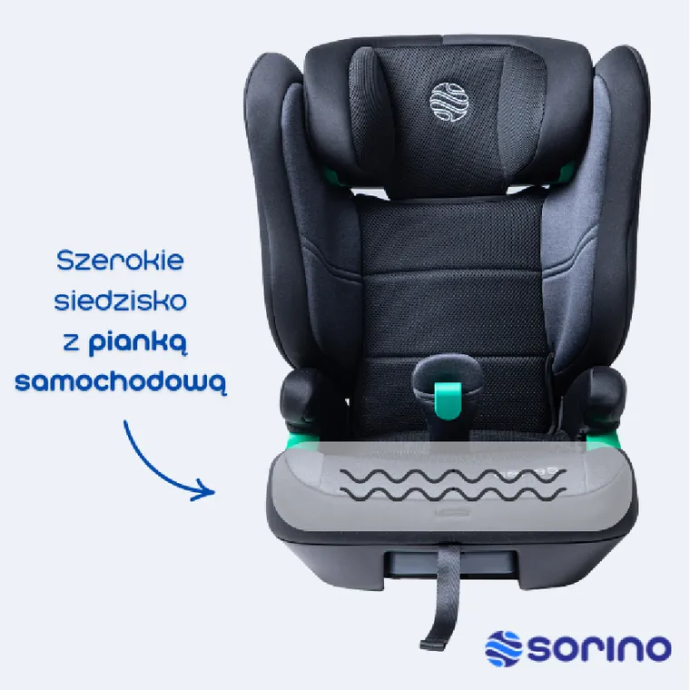 Sorino, Ceres, fotelik samochodowy, black-grey, 100-150 cm