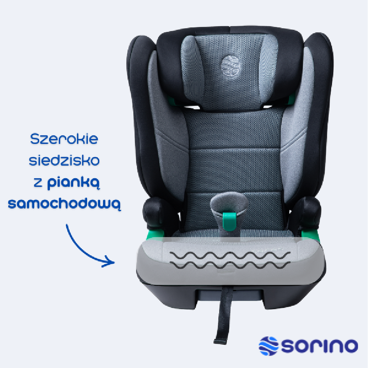 Sorino, Ceres, fotelik samochodowy, light grey, 100-150 cm