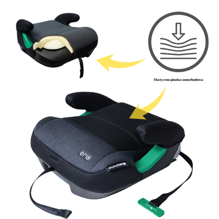 Sorino, Eris, podstawka samochodowa, black-grey, 125-150 cm