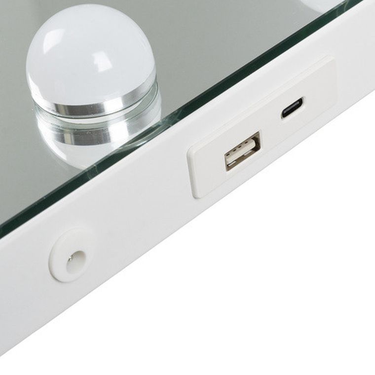 Soulima, lusterko kosmetyczne, LED, 80-62 cm