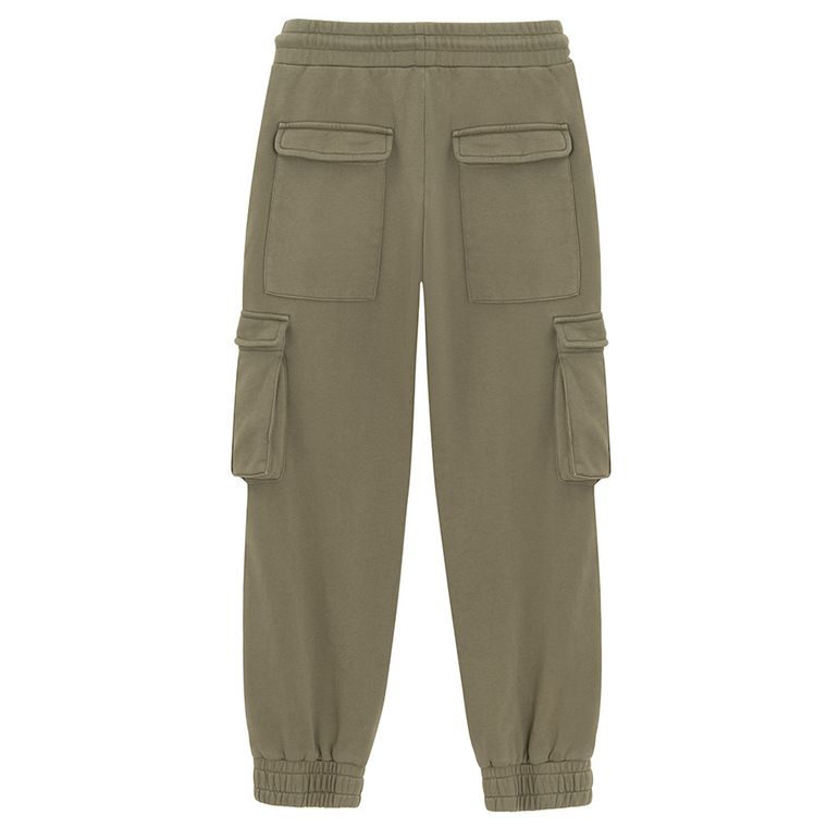 Spodnie dresowe khaki cargo regular NOWEAR