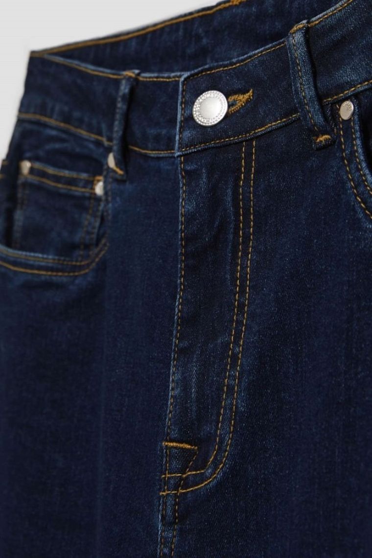 Spodnie jeansowe damskie, granatowe, Moodo