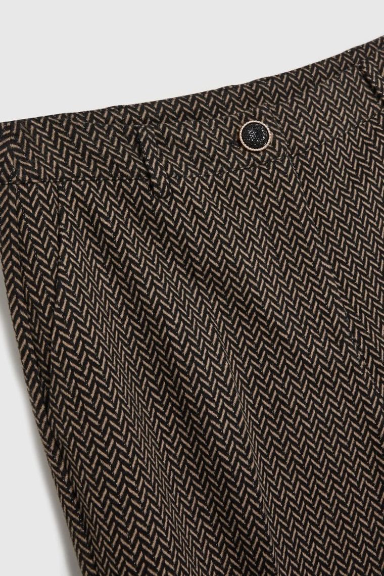 Spodnie materiałowe damskie, czarne, Moodo