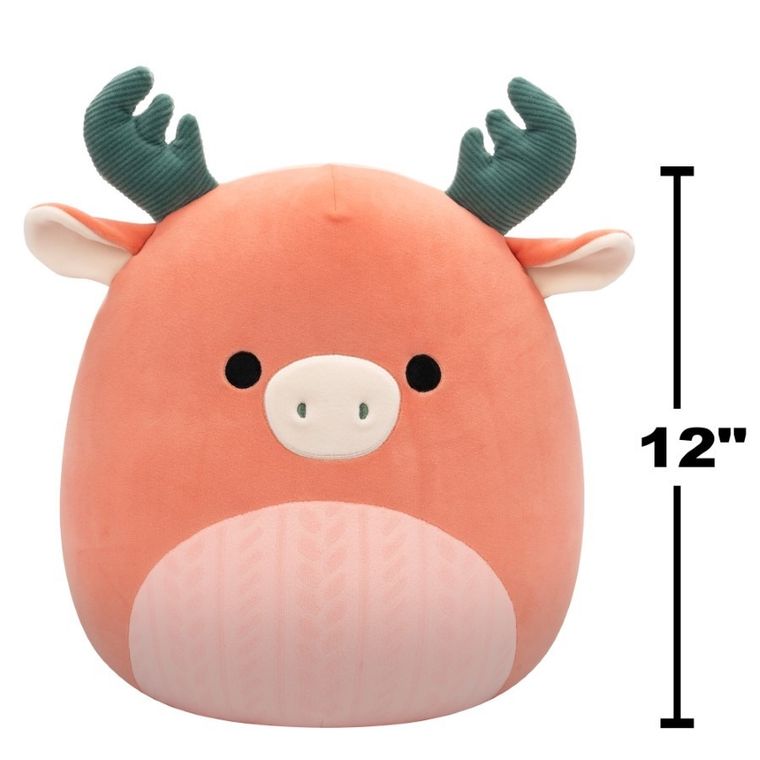 Squishmallows, Medium Plush, Dark Peach Moose, brzoskwiniowy łoś, maskotka, 30 cm