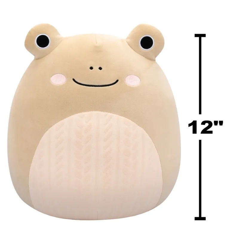Squishmallows, Medium Plush, Tan Frog, beżowa żaba, maskotka, 30 cm