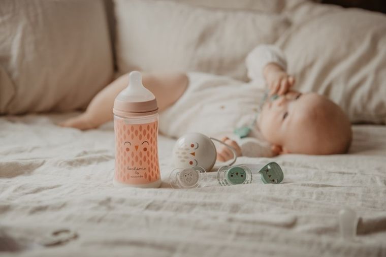 Suavinex, SX Pro, Bonhomia, Sowa, butelka szklana, przepływ wolny, mięta, 120 ml