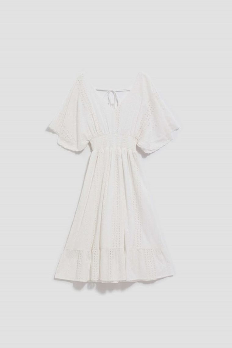 Sukienka damska, biała, Moodo