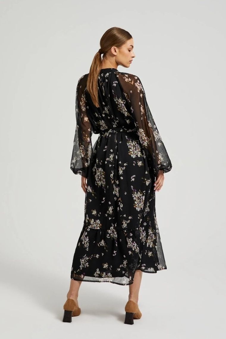 Sukienka damska, czarna, Moodo