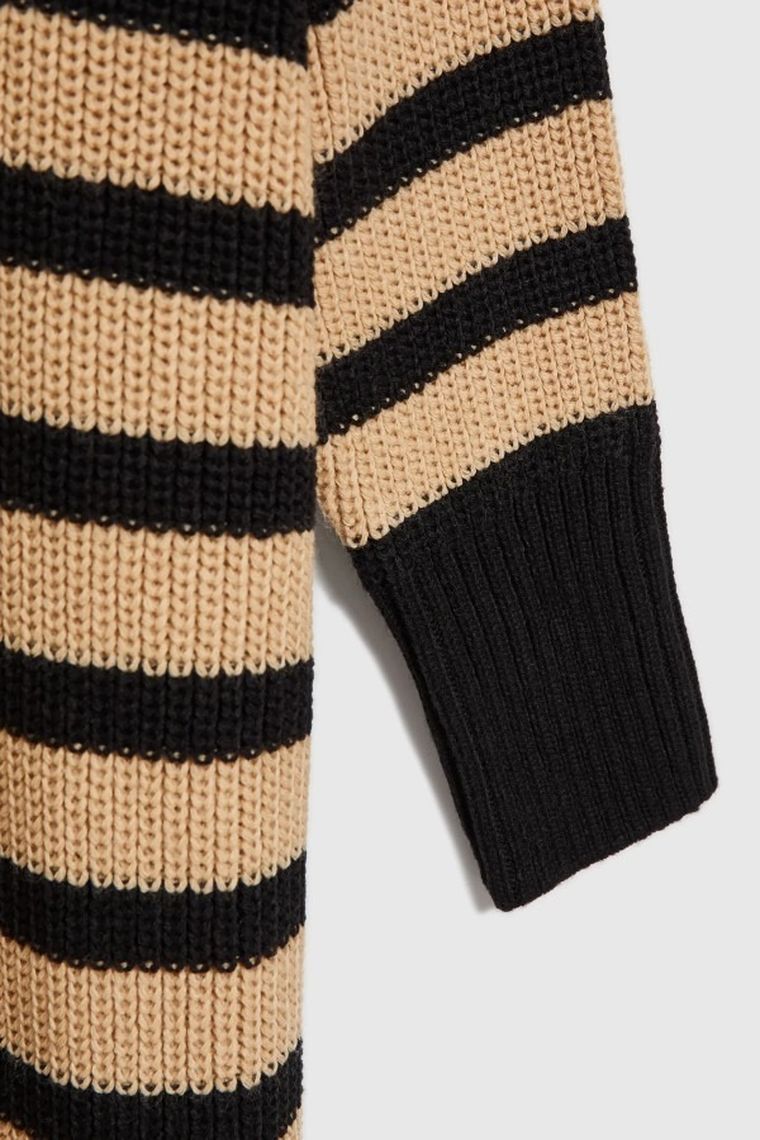 Sukienka damska, czarno-beżowa, Moodo