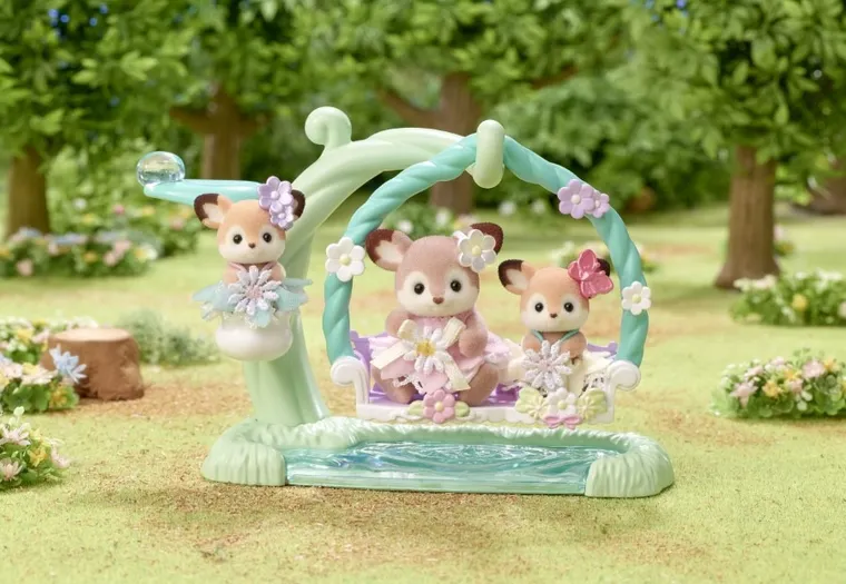 Sylvanian Families, Jelonki na kwiatowej huśtawce, zestaw z figurkami, 5801