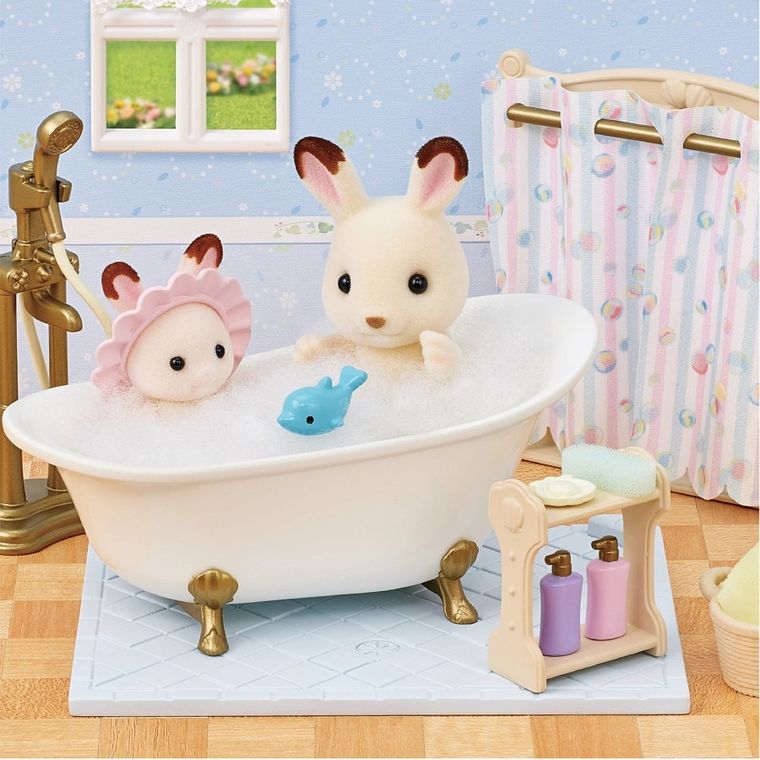 Sylvanian Families, Łazienka z wanną i prysznicem, zestaw akcesoriów, 5739