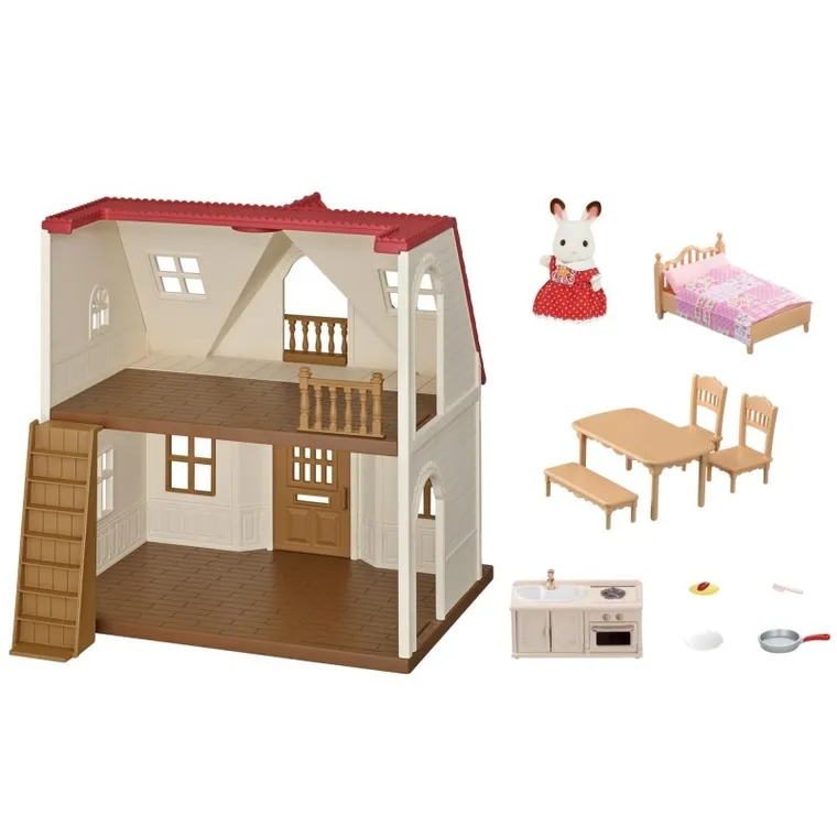 Sylvanian Families, Przytulny domek wiejski, zestaw startowy z figurką, 5242/5303