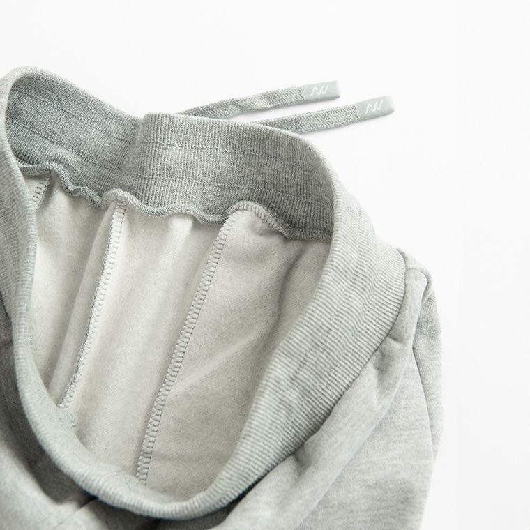 Szare spodnie dresowe z szeroką nogawką wide oversize NOWEAR