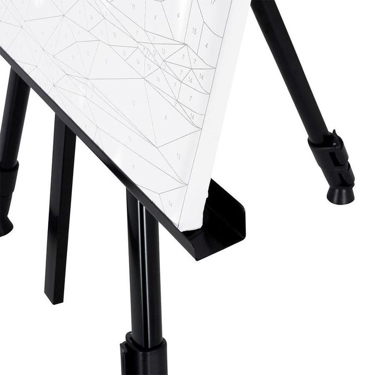 Sztaluga malarska z torbą, regulowana wysokość, metalowa czarna