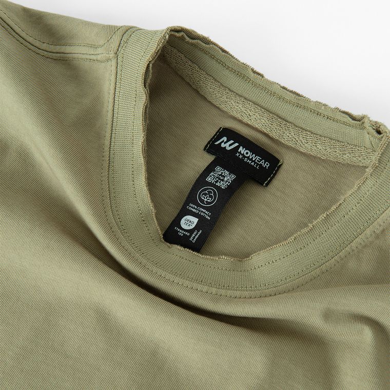 T-shirt bez rękawów khaki NOWEAR