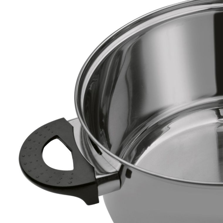 Tadar, Basic, garnek ze stali nierdzewnej z pokrywką, 24 cm, 5,7l