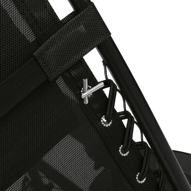 Tadar, leżak ogrodowy grawitacyjny, czarny, 66-160-110 cm