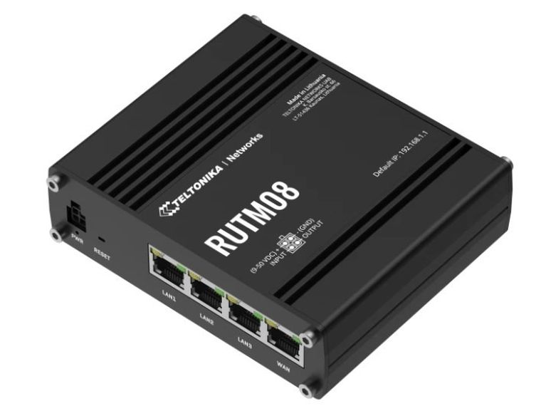 Teltonika, przemysłowy router, RUTM08, 4xGbE