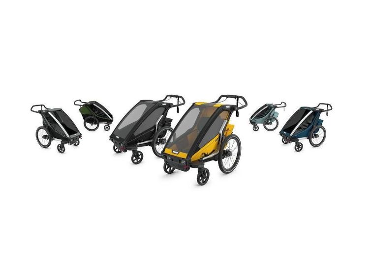 Thule, Chariot Lite 2, przyczepka rowerowa dla dziecka, Agave-Black