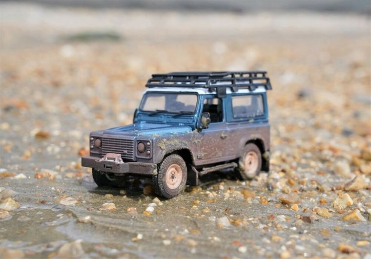 Tomy, Britains, Land Rover Defender, ubłocony, pojazd