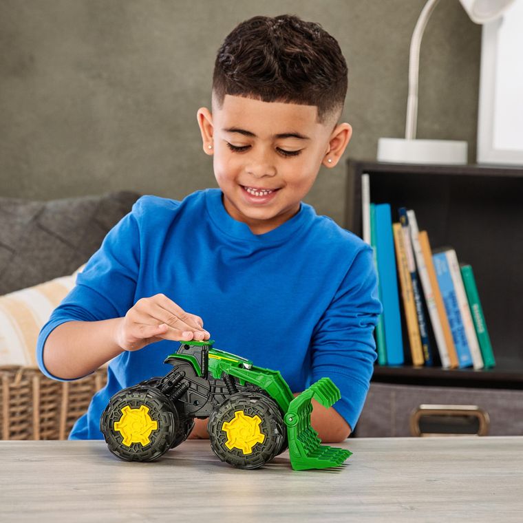 Tomy, Monster Treads, John Deere, Rev Up, traktor, samochód z dźwiękiem