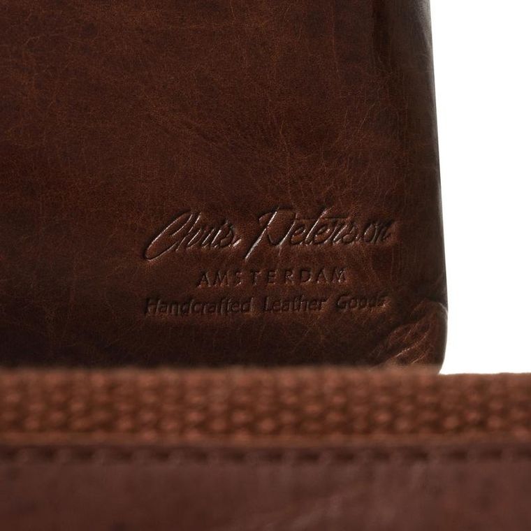 Torba listonoszka, brązowa, skórzana, Peterson