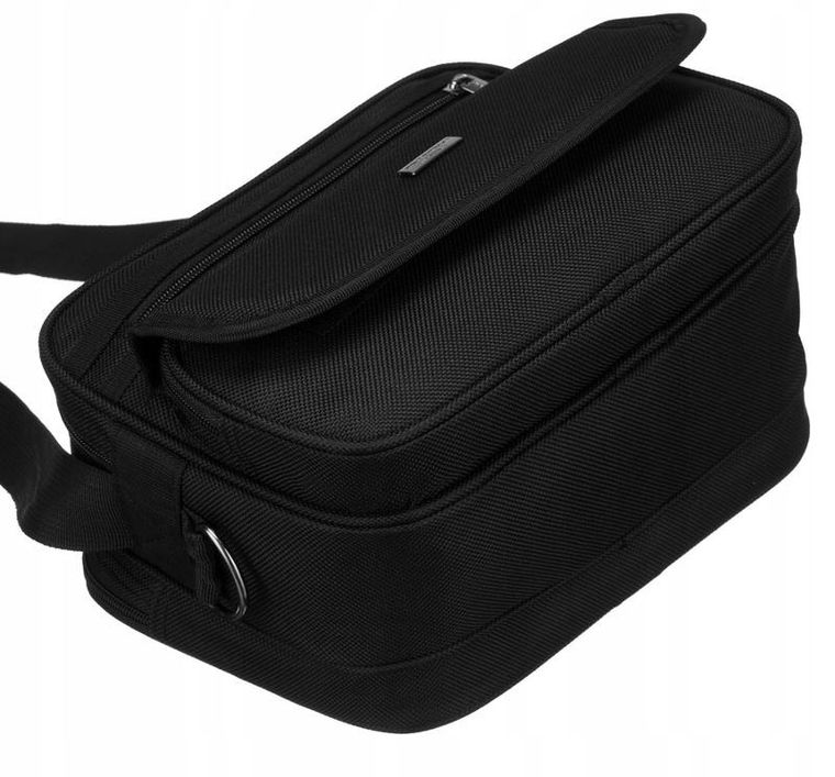 Torba listonoszka, czarna, materiałowa, Peterson