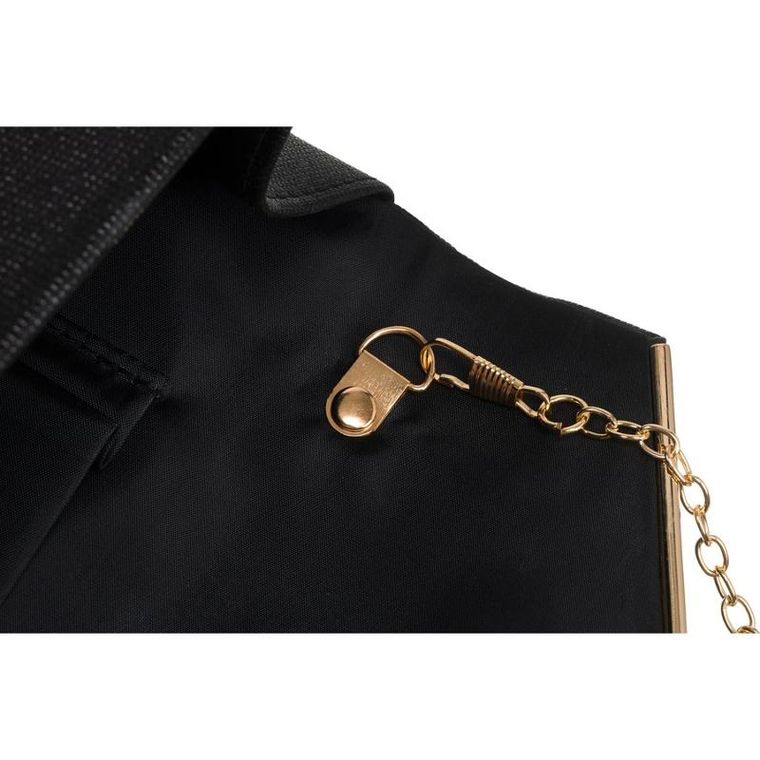 Torebka kopertówka, czarna, Rovicky