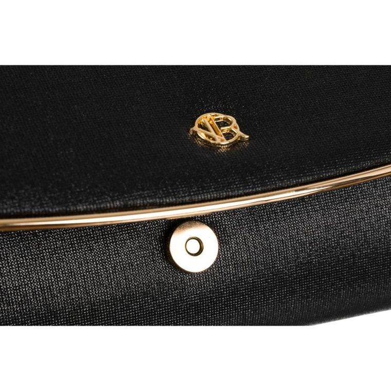 Torebka kopertówka, czarna, skóra ekologiczna, Petereson