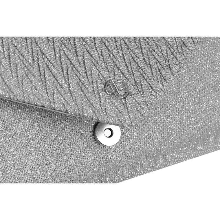 Torebka kopertówka, srebrna, Rovicky