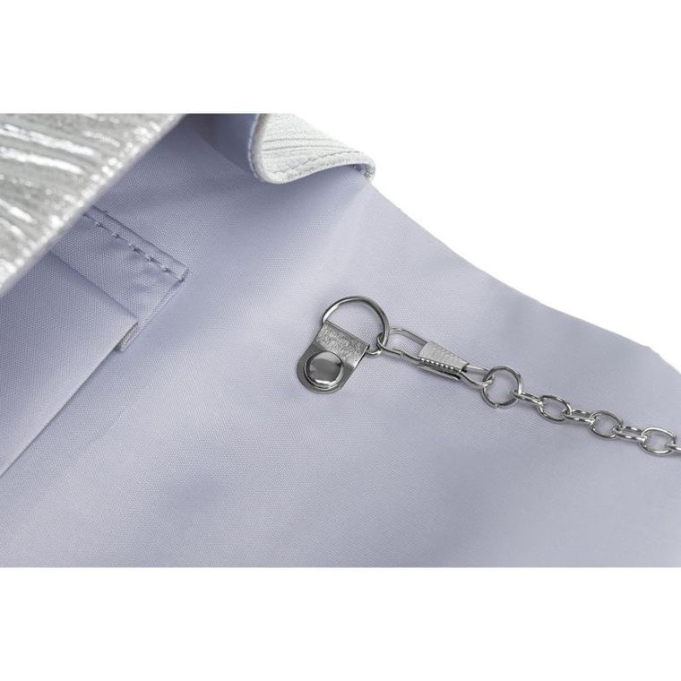 Torebka kopertówka, srebrna, skóra ekologiczna, Rovicky