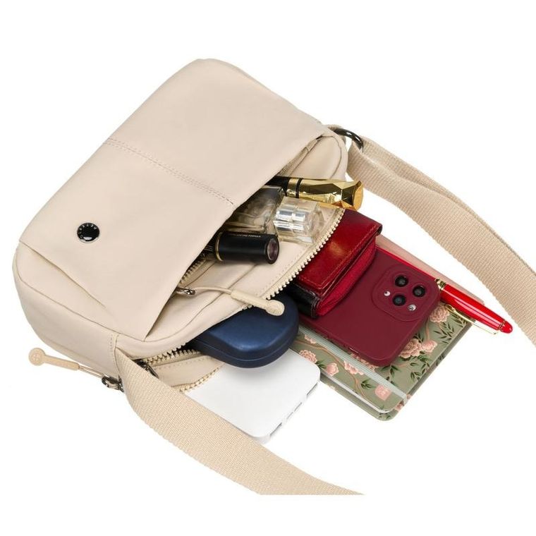 Torebka listonoszka, beżowa, Peterson