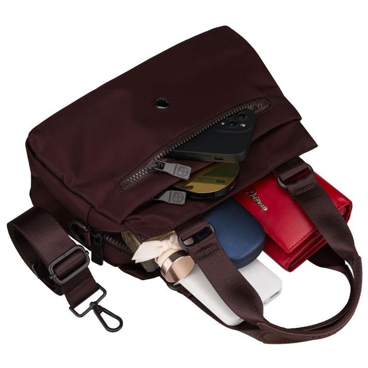 Torebka listonoszka, bordowa, Peterson