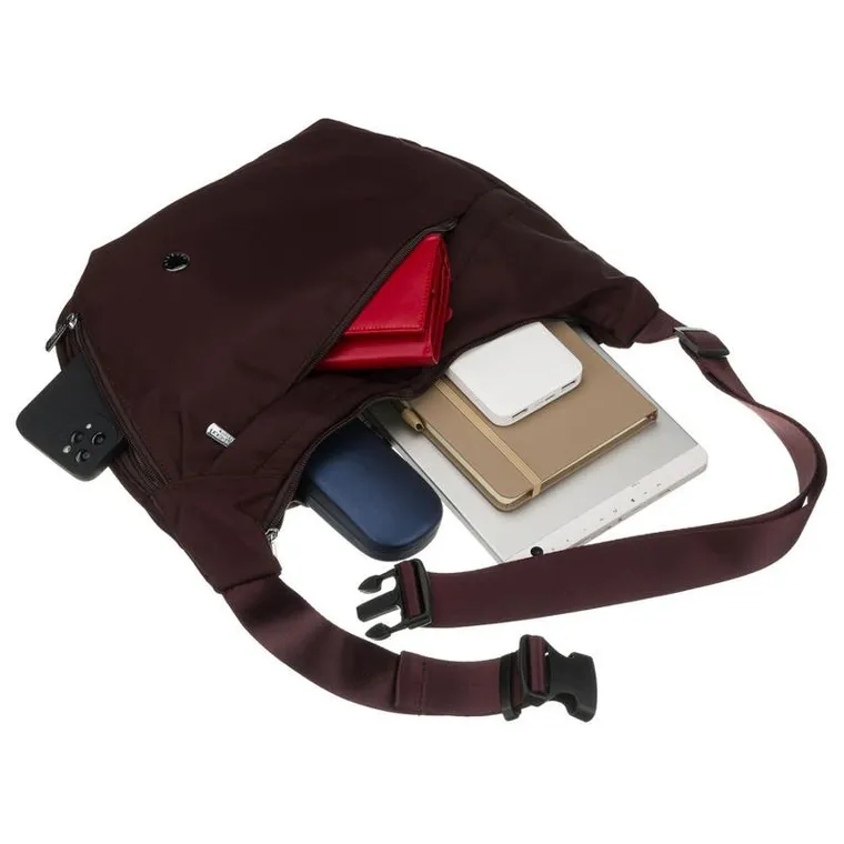 Torebka listonoszka, bordowa, Peterson